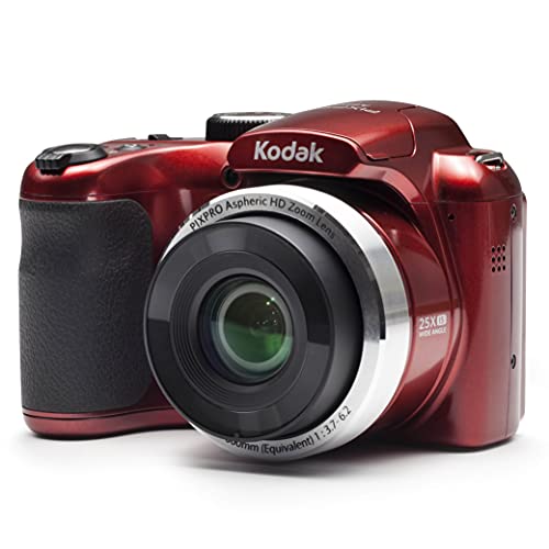 Kodak PIXPRO Astro Zoom AZ252-RD 16MP Digital Camera with 25X Optical Zoom and 3' LCD (Red)